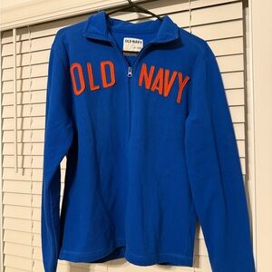 Old Navy Royal Blue Pullover with Orange Accents